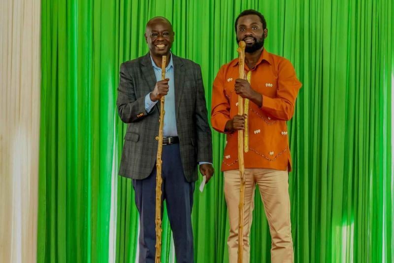 File image of Rigathi Gachagua with Sammy Kamau Ngotho.